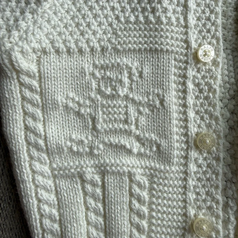 Baby Knit Cardigan Sweater - Cream